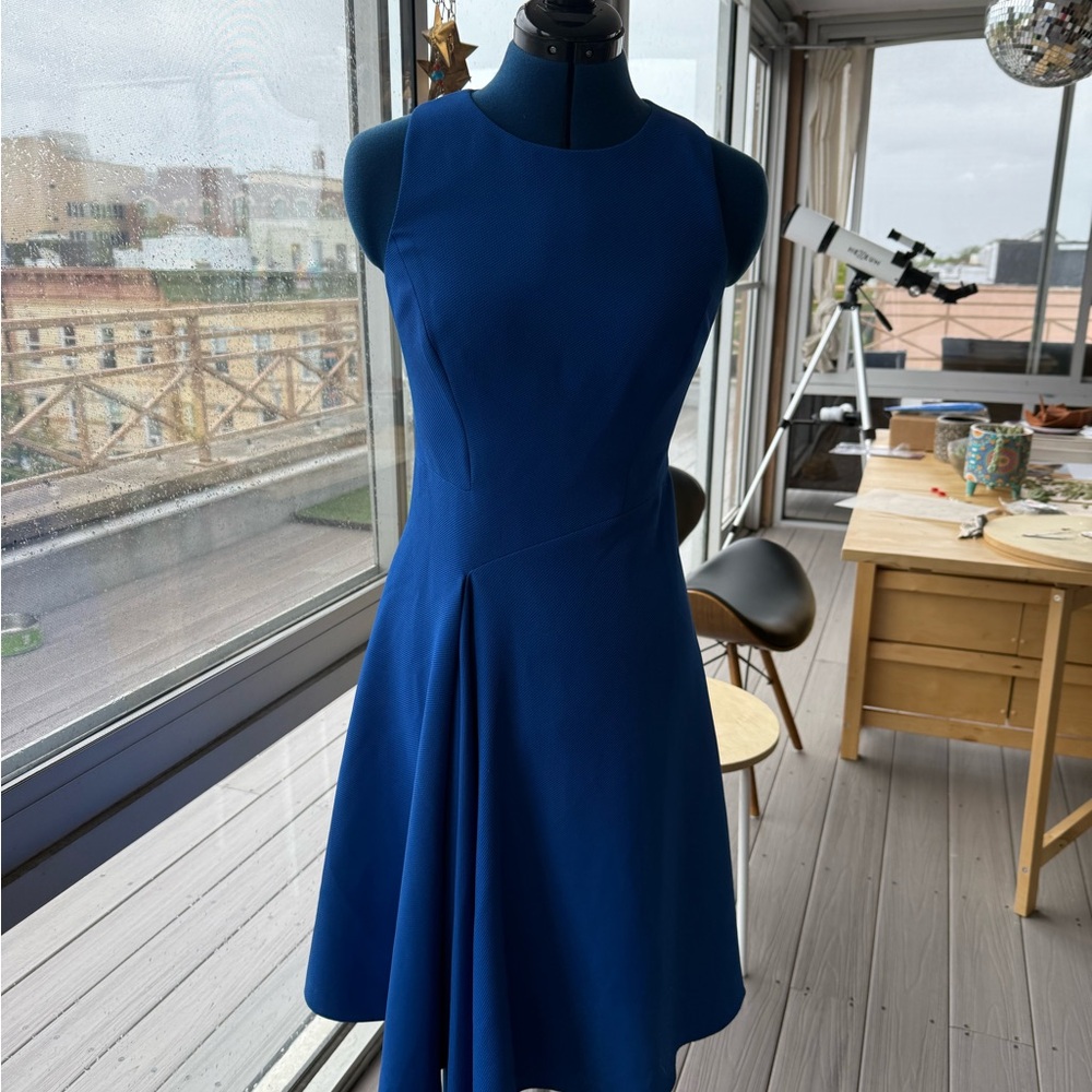 Ted Baker London Blue Asymmetrical Cocktail Dress